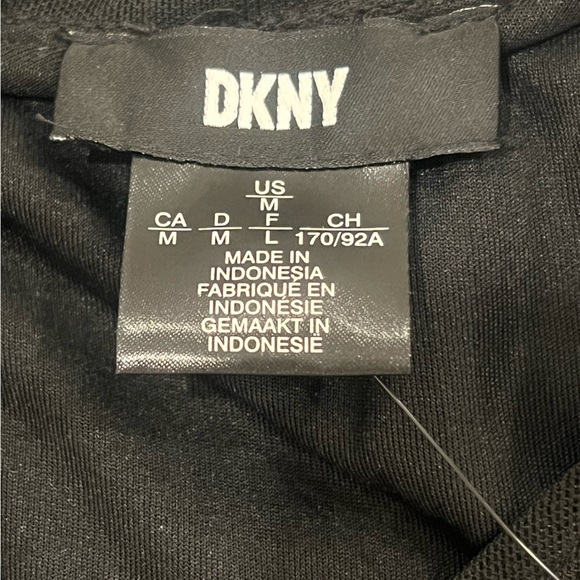 BNWT DKNY Ruched Mesh Trim Sleeveless Maxi Black Dress - Picture 9 of 9